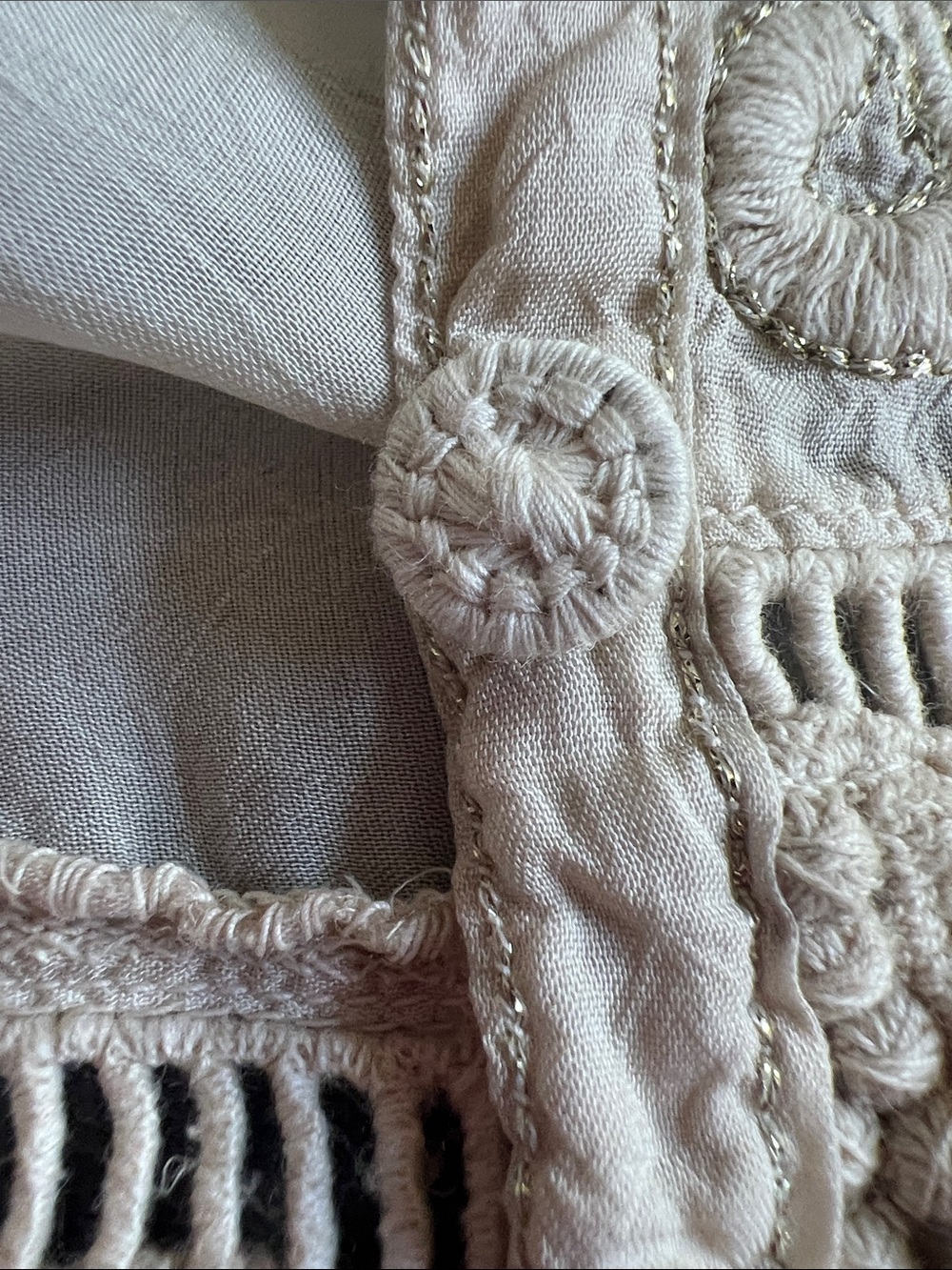 Johnny Was NWT SZ M Ivory Embroidered Boho Duster Cardigan - Picture 7 of 15